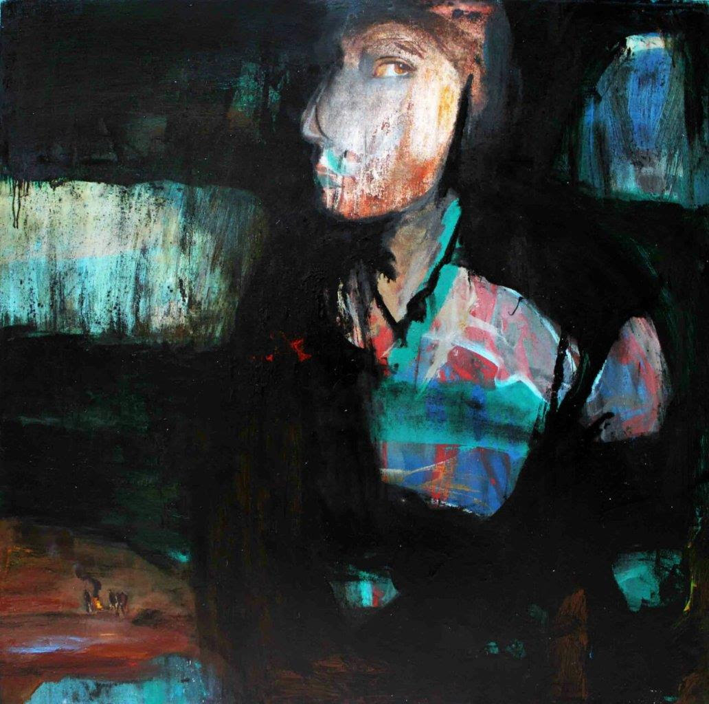 Akbar Rad, From series mixed media on canvas, 110x110 cm